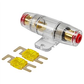 tomzz Audio 5800-050 Mini Porte-fusible ANL Transparent pour câbles jusqu'à 25qmm 2 x 150A fusible