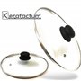 Kerafactum® Bouton de rechange en plastique pour couvercle de casserole, Ø 7 cm, Manche en silicone mélangé., noir, 3 pièces
