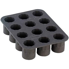 Monsterzeug 1 moule à glaçons en forme de verre à liqueur avec autocollants Noir