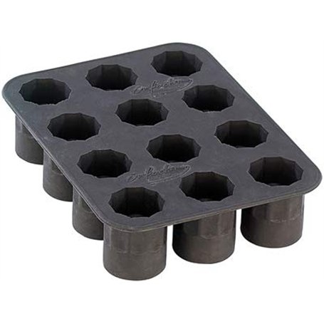Monsterzeug 1 moule à glaçons en forme de verre à liqueur avec autocollants Noir