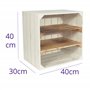 CHICCIE 3X Casier à vin Wino en Bois - Blanc Flammé 2X étagère