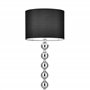 lux.pro Lampadaire Lampe sur Pied Métal Tissu Noir Chrome Hauteur : 155 cm Diamètre de l'Abat-Jour : 48 cm Douille : 1 x E27