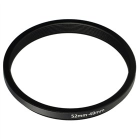 vhbw Bague d'adaptation de Filtre Step-Down de 52 mm vers 49 mm pour Objectif d'appareil Photo - Réducteur
