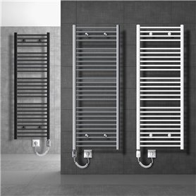 ECD Germany Radiateur avec Élément Chauffant Électrique 300W - 300 x 800 mm - Blanc - Connexion Latéral - Forme Droit - Kit de M