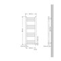 ECD Germany Radiateur avec Élément Chauffant Électrique 300W - 300 x 800 mm - Blanc - Connexion Latéral - Forme Droit - Kit de M