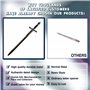 Yourlivingart Arthur Ensemble d’épée miniature au style Excalibur d’ Arthur et de chevalier porte-stylo, épée ouvre-lettre en mé