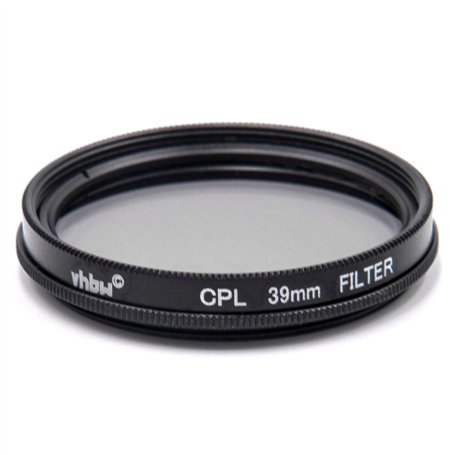 vhbw Filtre polarisant Universel pour Les objectifs d'appareil Photo 39mm - Polariseur Circulaire (CPL)