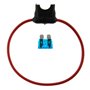 Lumonic Porte-fusible automobile avec câble de 25cm I 15A Porte-fusible automobile plat I Porte-fusible automobile