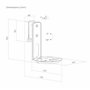 PureMounts Support de Haut-Parleur pour Sonos Era 100, Support Mural pour Haut-Parleur avec Gestion des câbles, pivotant +/-45°,