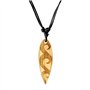 CHICNET Chaîne de surf en bois d'olivier - Gravure réglable - Marron clair - Pour homme et femme