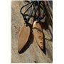 CHICNET Chaîne de surf en bois d'olivier - Gravure réglable - Marron clair - Pour homme et femme, Bois