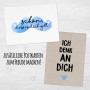 Papierdrachen Cadeau de fête des pères avec impression d'art et carte postale dorée avec enveloppe et 2 autres cartes – Cadeau p