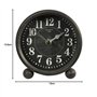 Seaside No.64 - Horloge de table en métal noir ou gris rétro / shabby - Horloge de chevet sans bruit - Cadran simple décore le b