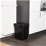 Grizzly Poubelle De Recyclage Double Tri Sélectif 2x25 Litres Compartiments Anthracite