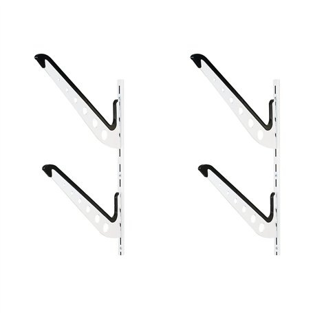 WilTec Rack Double Mural Universel - 355 x 20 x 580 mm - Support de Rangement pour 2 Planches Surf Snowboard Wakeboard Skateboar