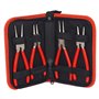 XPOtool Pince Seeger Jeu 4 pcs. Pince à circlips Intérieur et Extérieur Coudé 90° Pince droite