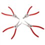 XPOtool Pince Seeger Jeu 4 pcs. Pince à circlips Intérieur et Extérieur Coudé 90° Pince droite