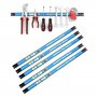 WilTec Kit de 6 Barres Porte-Outils – Longueur 61 cm et Capacité 13 kg par Barre – Barres magnétiques en Acier – Rangement Acces