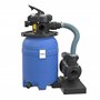 WilTec Filtre à Sable 250W 14L Cuve de Filtration Pompe Auto-amorçante 10000L/h Piscine Hors-Sol