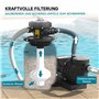 WilTec Filtre à Sable 250W 14L Cuve de Filtration Pompe Auto-amorçante 10000L/h Piscine Hors-Sol