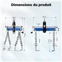 WilTec Balancier de positionnement pour grues d’Atelier – 680 kg Max. – Levage par Chaînes – Équilibreuse de Charge – Équilibreu
