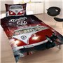 BERONAGE Parure de lit réversible avec Fermeture éclair pour VW Volkswagen Bulli Originals Rouge/Bleu 135 cm x 200 cm + 80 cm x 