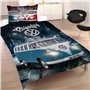 BERONAGE Parure de lit réversible avec Fermeture éclair pour VW Volkswagen Bulli Originals Rouge/Bleu 135 cm x 200 cm + 80 cm x 