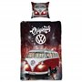 BERONAGE Parure de lit réversible avec Fermeture éclair pour VW Volkswagen Bulli Originals Rouge/Bleu 135 cm x 200 cm + 80 cm x 
