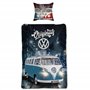 BERONAGE Parure de lit réversible avec Fermeture éclair pour VW Volkswagen Bulli Originals Rouge/Bleu 135 cm x 200 cm + 80 cm x 