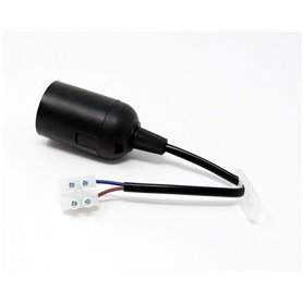 XTC Douille de lampe E27 - 50 W - Noir - Câble de 15 cm et crochet de suspension