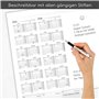 Sous-main avec calendrier 2025-2026 pour 2 ans I DIN A3 I 25 feuilles I en papier à déchirer I Calendrier I Organiseur I Fournit