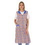 Schuerzenfabrik Blouse boutonnée pour femme - En tissu mélangé - À carreaux - Sans manches - Tablier de cuisine