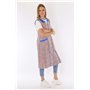Schuerzenfabrik Blouse boutonnée pour femme - En tissu mélangé - À carreaux - Sans manches - Tablier de cuisine, Design 13, 44