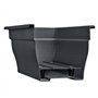 BURI Lot de 2 jardinières de 80 cm avec réservoir d'eau anthracite 18 l – Jardinière résistante aux intempéries avec insert pour
