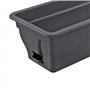 BURI Lot de 2 jardinières de 80 cm avec réservoir d'eau anthracite 18 l – Jardinière résistante aux intempéries avec insert pour