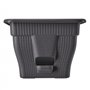 BURI Lot de 2 jardinières de 80 cm avec réservoir d'eau anthracite 18 l – Jardinière résistante aux intempéries avec insert pour