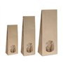 Lot de 50 sachets à fond plat avec fenêtre ovale - 100 g/250 g/500 g - 8 x 5 x 24