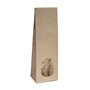 Lot de 50 sachets à fond plat avec fenêtre ovale - 100 g/250 g/500 g - 8 x 5 x 24,3 cm