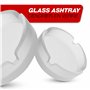 Praknu 6 Cendrier Verre Mat - Empilables - Pour l'Intérieur et l'Extérieur - Cendrier En Verre Avec 4 Fentes