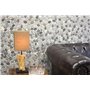 MOS30-SANI Galets de rivière en pierre naturelle coupés Gris anthracite Miroir carrelage receveur de douche Paroi de douche