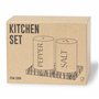 Salière et poivrière en céramique blanche dans un support en bois d'acacia - Look méditerranéen - Ustensile de cuisine
