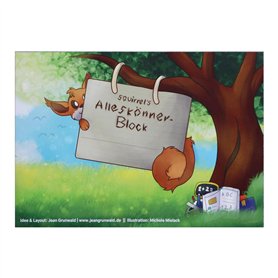 Bloc-notes pour rentrée scolaire Squirrels polyvalent Pour les élèves en rentrée scolaire Calcul Peinture Écriture facile A5 41