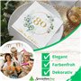 Lot de 20 serviettes de table en papier décoratives pour 80e anniversaire Eucalyptus avec inscription en allemand « Schön, dass 