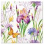 Lot de 20 serviettes de table papillons sur Iris | fleurs | jardin | floral | motif floral | printemps | été | décoration de tab