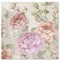 Lot de 20 Serviettes de Table Memory of Summer - Style Vintage - Roses - 33 x 33 cm