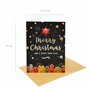 Lot de 24 cartes de Noël dorées – Carte épaisse avec finition dorée spéciale avec enveloppes kraft recyclées