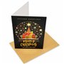 Lot de 24 cartes de Noël dorées – Carte épaisse avec finition dorée spéciale avec enveloppes kraft recyclées