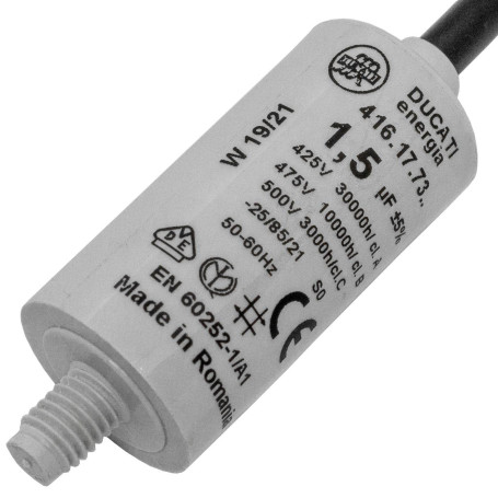 Lumonic Condensateur de démarrage 416.17.73 A [incl. câble 35cm] | Condensateur moteur 1