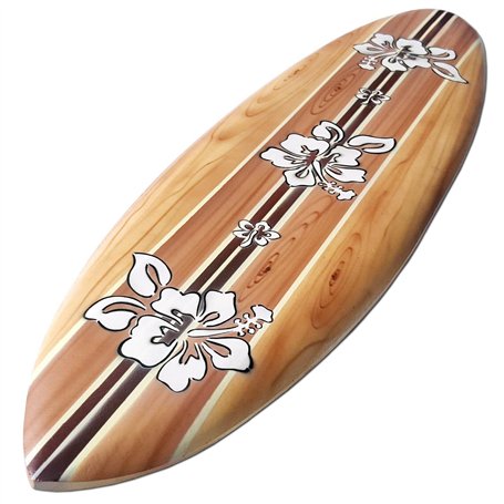 Seestern Sportswear Deko 1865 Planche de surf décorative en bois 50 cm de long Design aérographe Surf Surf