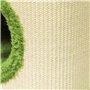 PawHut Tonneau à Chat de 52 cm de Haut avec 2 niches, Arbre à Chat avec Jouet de Coccinelle, Tour pour Chat en sisal, Niche pour